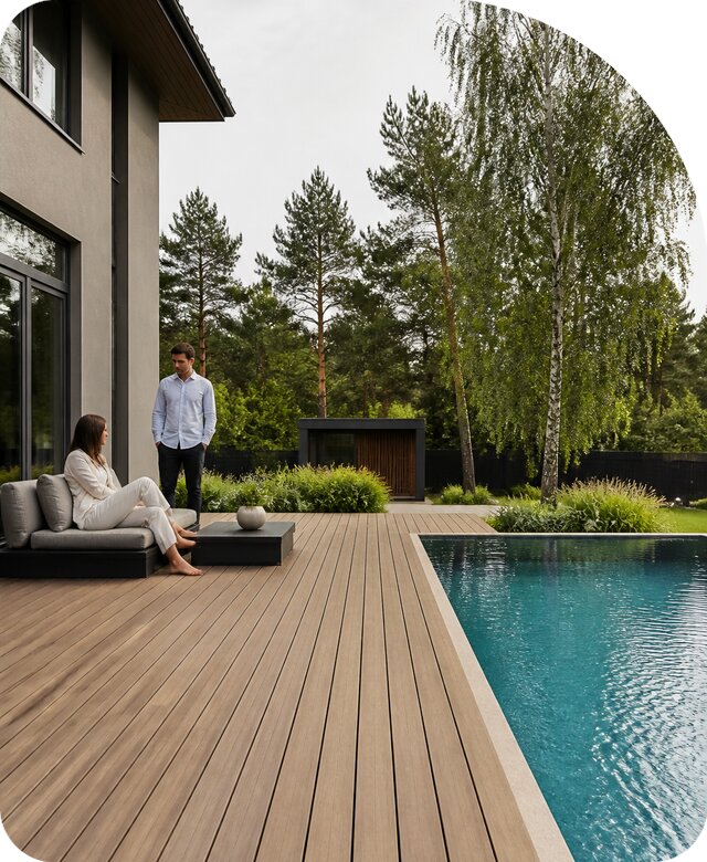 Строительство террасы у бассейна в Сургуте от 8689 р. | РадиДОМА-Срг